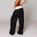 Elara - Women's Baggy Fit Jeans with Elastic Waistband