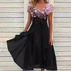 Elizabeth - Women’s Gradient Maxi Dress with Flowing Hem