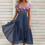 Elizabeth - Women’s Gradient Maxi Dress with Flowing Hem