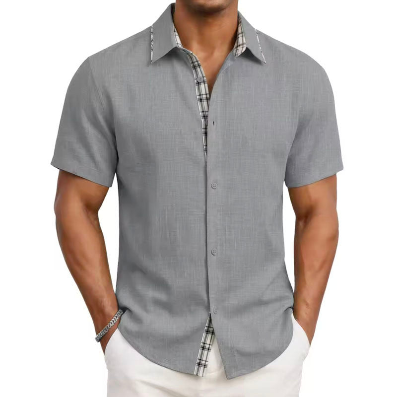 Ethan Cole Plaid Collared Shirt