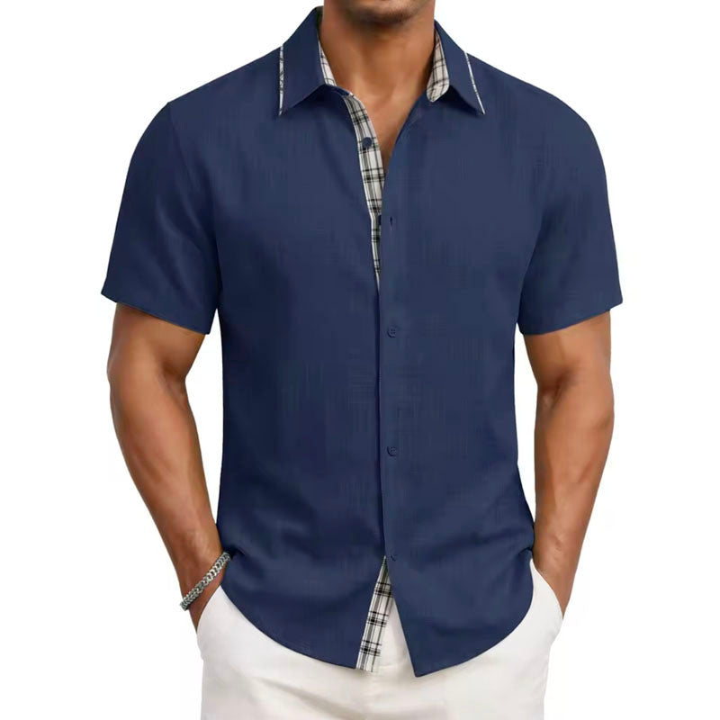 Ethan Cole Plaid Collared Shirt