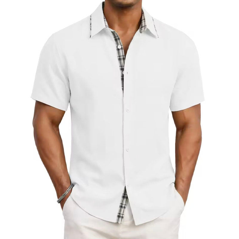 Ethan Cole Plaid Collared Shirt