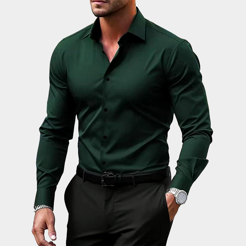Ethan - Men's Slim Fit Long Sleeve Button Down Dress Shirt