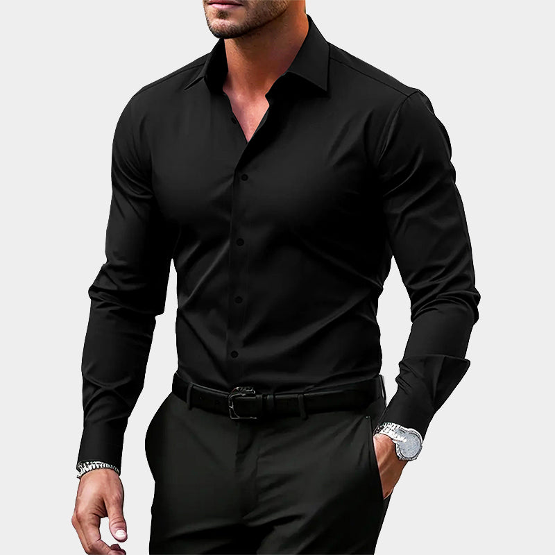 Ethan - Men's Slim Fit Long Sleeve Button Down Dress Shirt