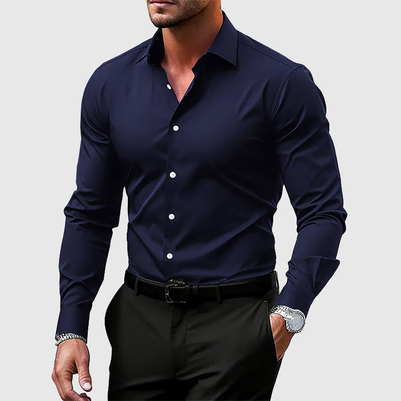 Ethan - Men's Slim Fit Long Sleeve Button Down Dress Shirt