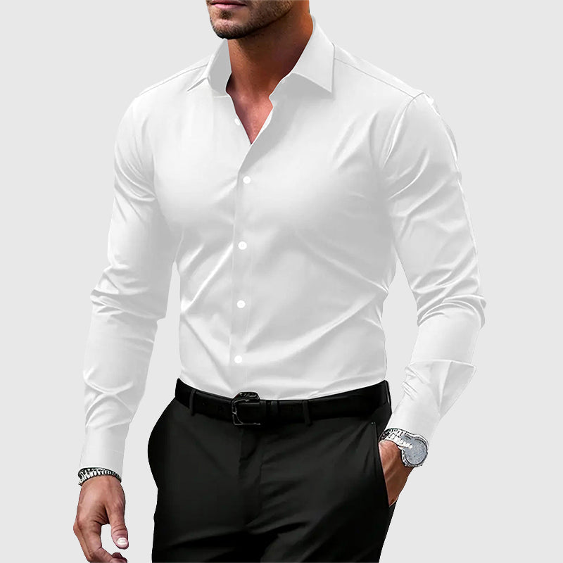 Ethan - Men's Slim Fit Long Sleeve Button Down Dress Shirt