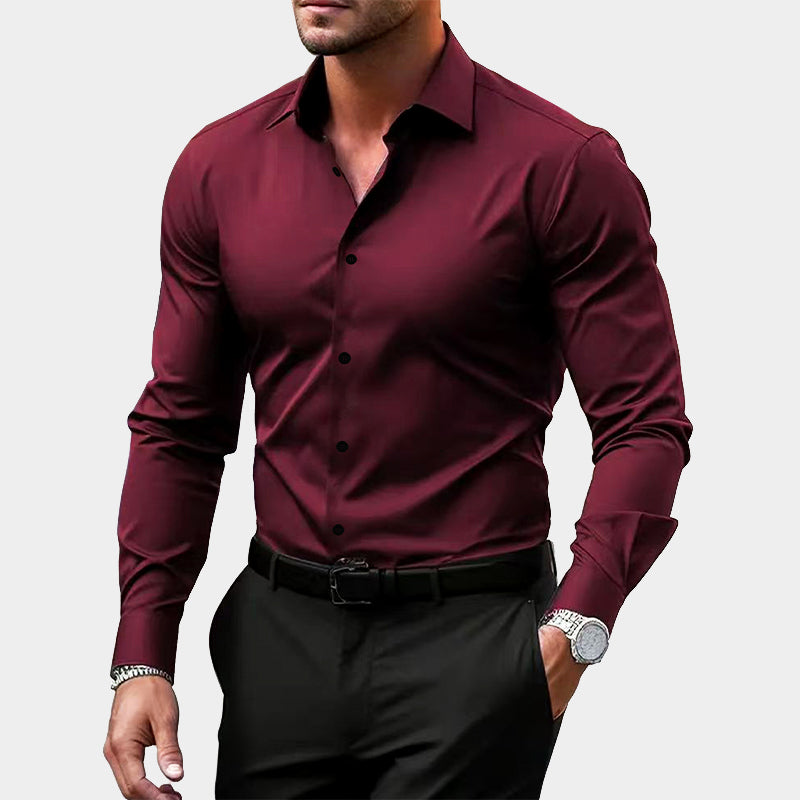 Ethan - Men's Slim Fit Long Sleeve Button Down Dress Shirt