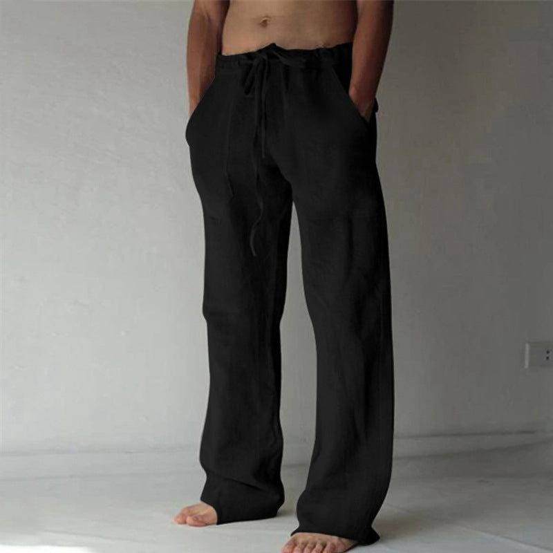 Frank - Men’s Wide-Leg Drawstring Pants with Relaxed Fit