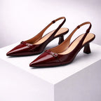 Gabrielle - Women's Slingback Heels with Buckle Detail