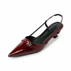 Gabrielle - Women's Slingback Heels with Buckle Detail