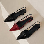 Gabrielle - Women's Slingback Heels with Buckle Detail