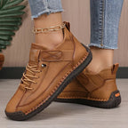 Hailey - Women’s Lace-Up Sneakers with Strap Detail