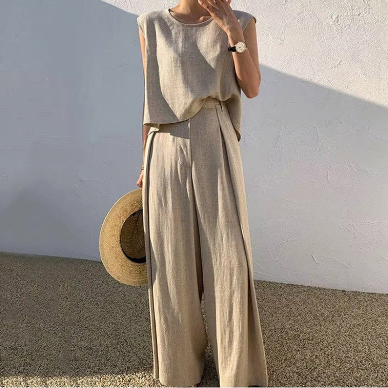 Hailey - Women's Flowing Relaxed Fit Linen Set