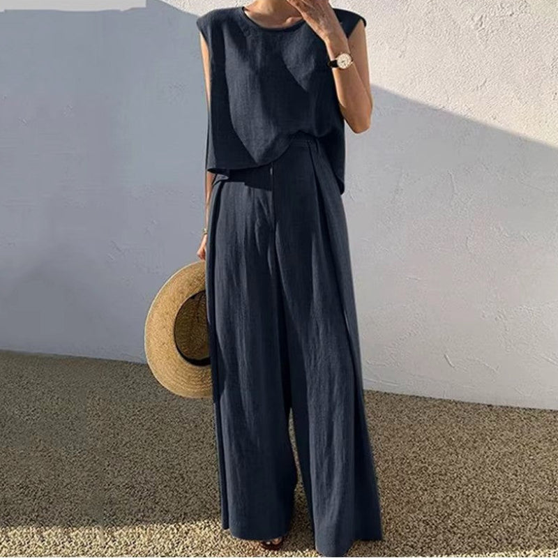 Hailey - Women's Flowing Relaxed Fit Linen Set