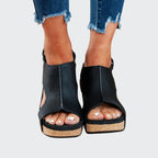 Heather - Women's Open Toe Platform Sandals