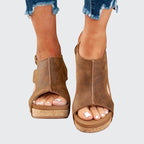 Heather - Women's Open Toe Platform Sandals