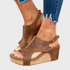 Heather - Women's Open Toe Platform Sandals