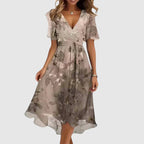 Heidi - Women’s Floral V-Neck Midi Dress