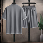 Jake - Men’s Textured Short Sleeve Shorts Set