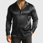 Jake - Men’s Satin Button Up Formal Shirt