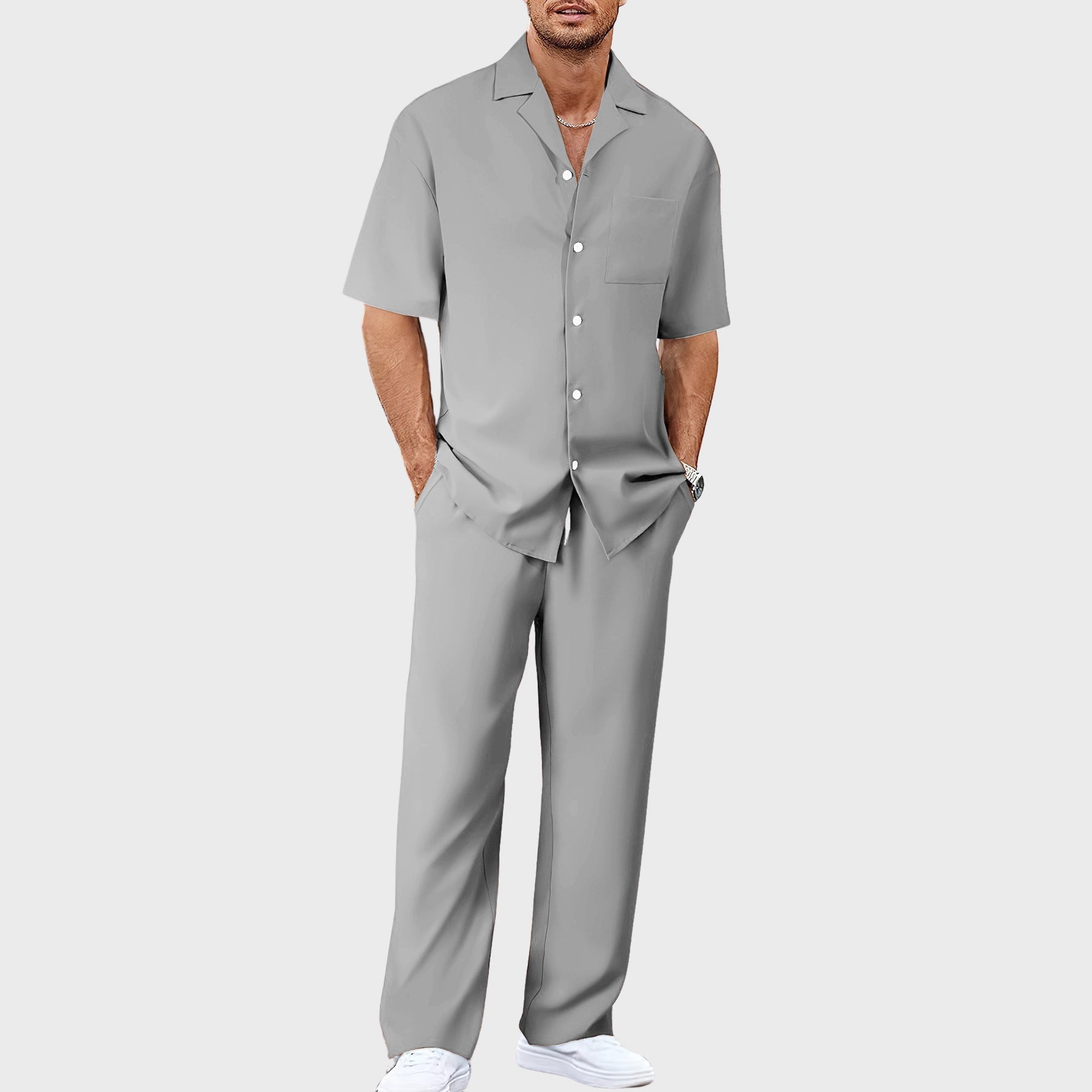 Jake Ross Button-Up Trousers Set