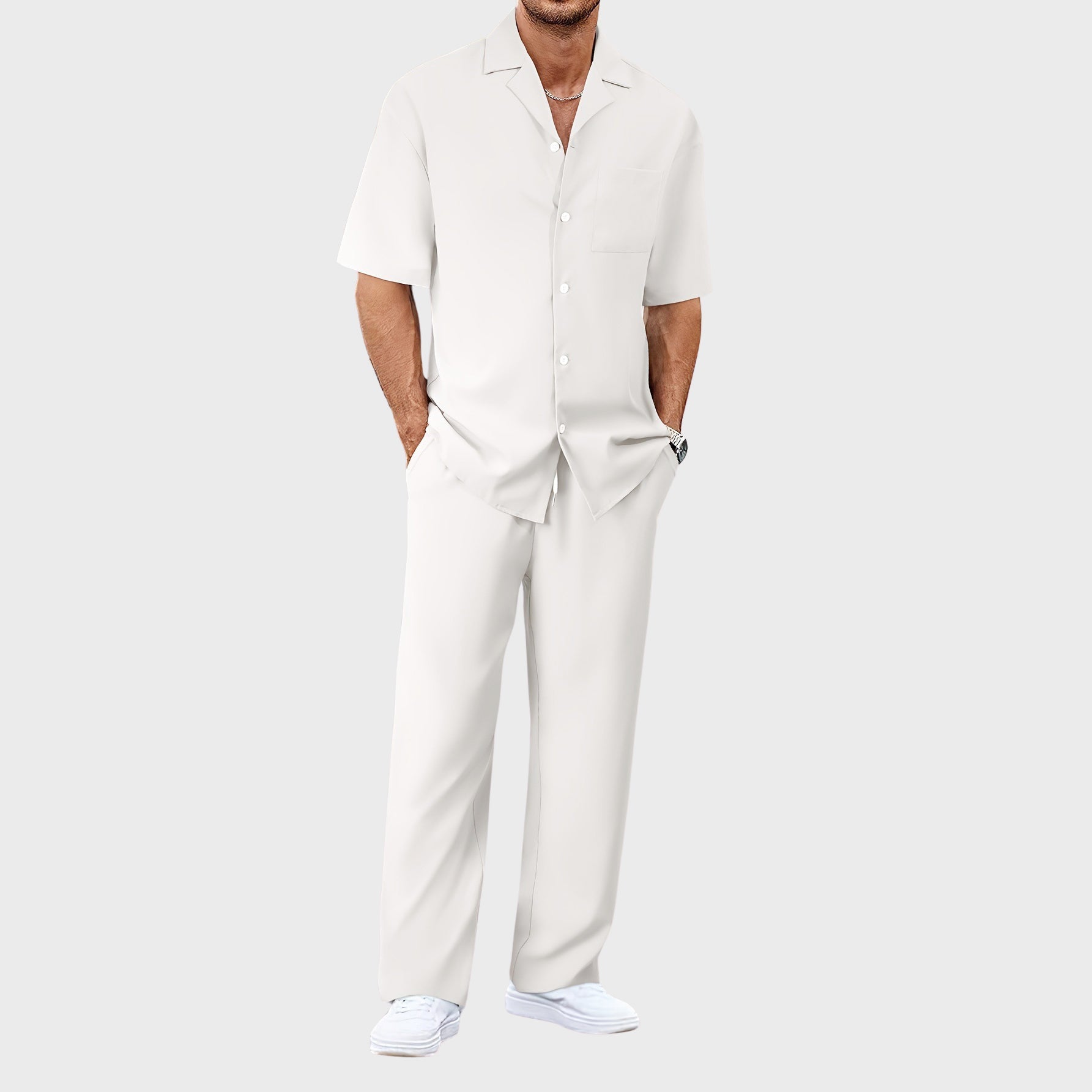 Jake Ross Button-Up Trousers Set