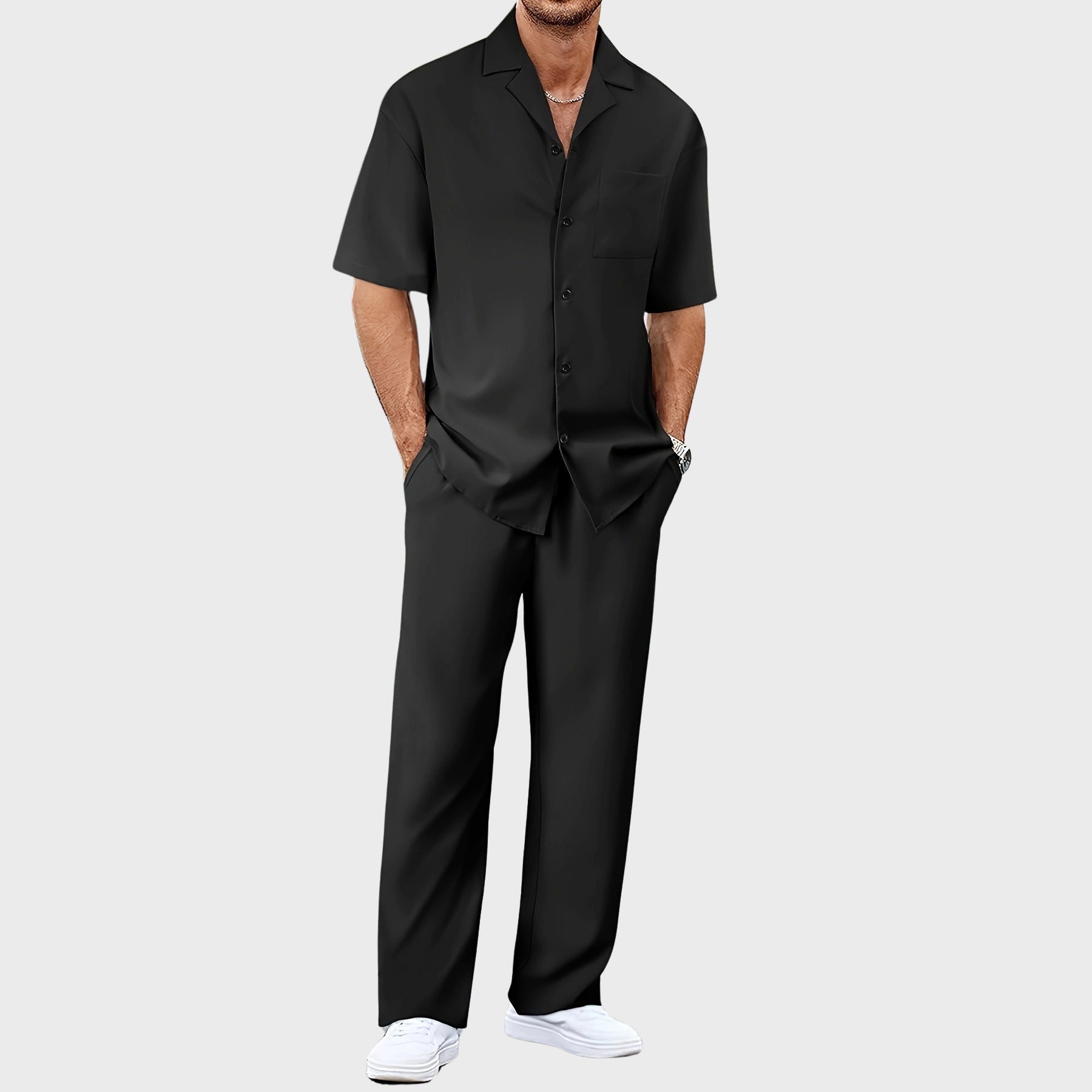 Jake Ross Button-Up Trousers Set