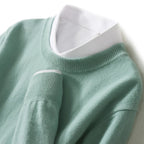 Jake - Men's Ribbed-Trim Cashmere Blend Sweater