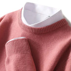 Jake - Men's Ribbed-Trim Cashmere Blend Sweater
