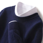 Jake - Men's Ribbed-Trim Cashmere Blend Sweater