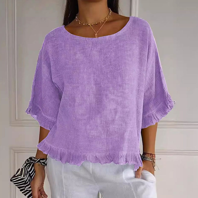 Jasmine - Women’s Ruffle Hem Blouse