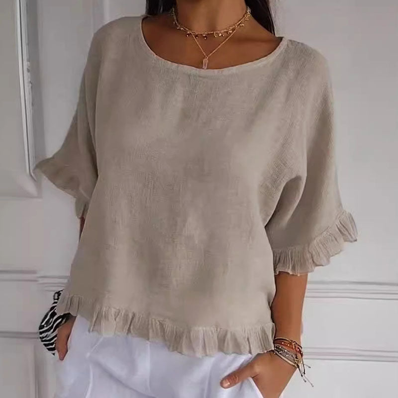 Jasmine - Women’s Ruffle Hem Blouse