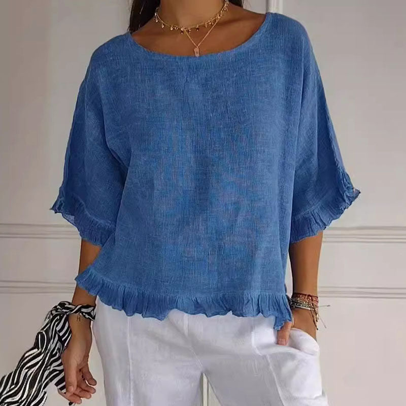 Jasmine - Women’s Ruffle Hem Blouse