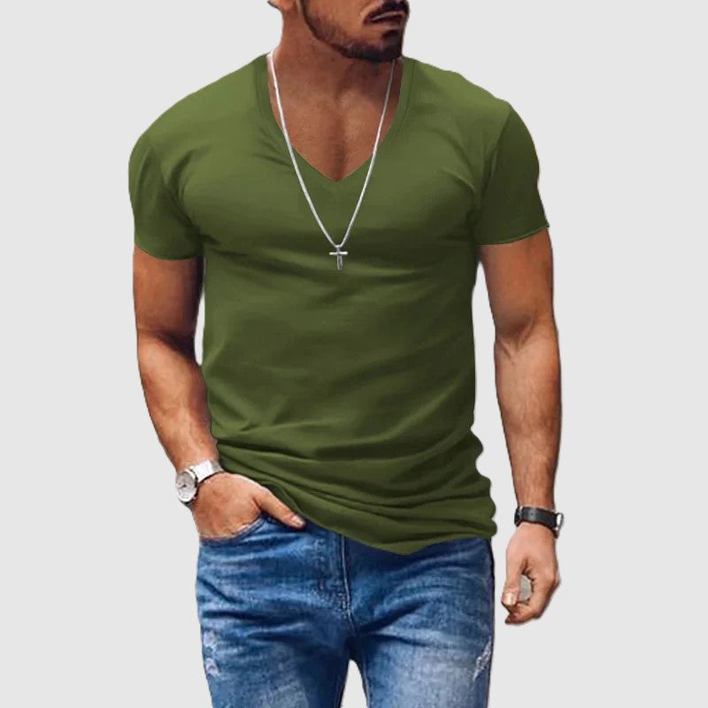 Jason - Men's V-Neck Fitted Short Sleeve T-Shirt