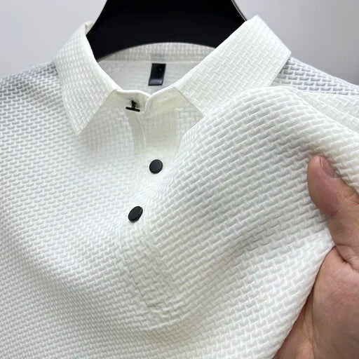 Jason Reid Textured Button Polo Shirt