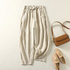 Jessica - Women’s Tapered Pants with Side Buttons