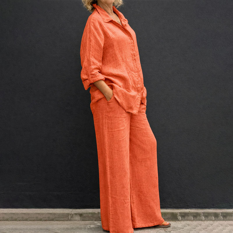 Joanne - Women’s Loose Fit Linen Co-Ord Set