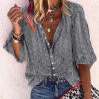 Judy - Women’s Printed Button-Up Blouse