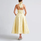 Kimberly - Women’s Halter Midi Dress