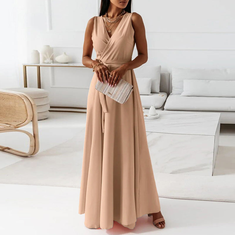 Lauren - Women’s V-Neck Wrap Maxi Dress for Events