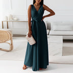 Lauren - Women’s V-Neck Wrap Maxi Dress for Events