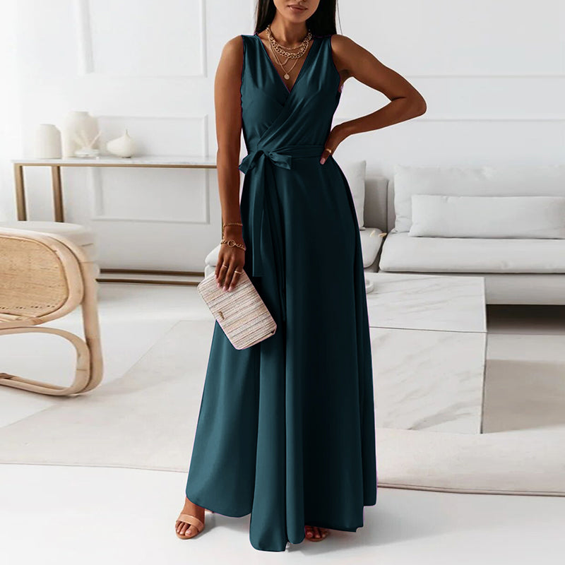 Lauren - Women’s V-Neck Wrap Maxi Dress for Events