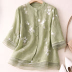 Lennox - Women’s Floral Embroidered Blouse
