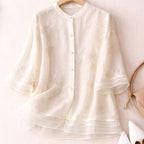 Lennox - Women’s Floral Embroidered Blouse