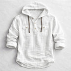 Liam - Men's Hooded Cotton Shirt with Pockets