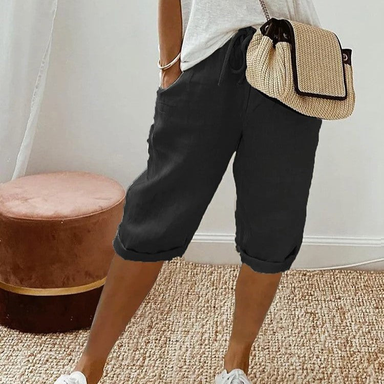 Lindsey - Women's Casual Shorts with Elastic Waistband