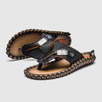 Logan - Men’s Leather Toe Post Strap Sandals