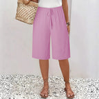 Madison - Women's Elastic Waist Knee Length Shorts