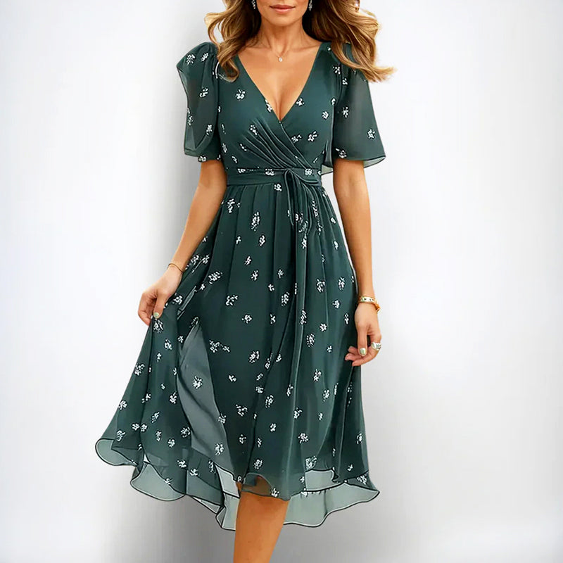 Madison - Women’s Printed Floral Midi Dress