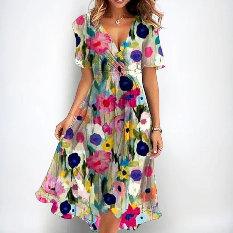 Madison - Women’s Printed Floral Midi Dress